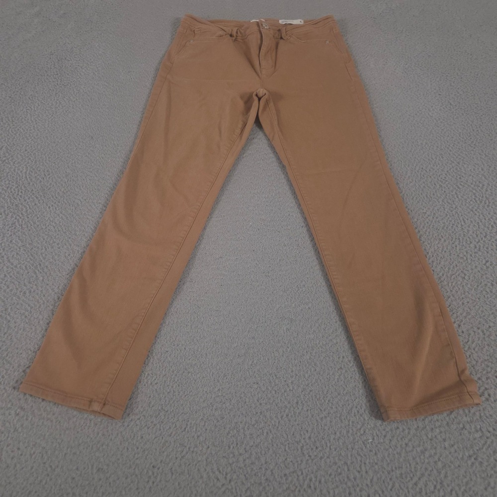 J.Jill Jeans Womens 6 Brown Authentic Fit Slim Ankle Cotton Blend Stretch Camel